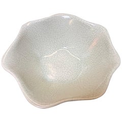 Crackle Glaze Bowl in a Blue/Green Color by Dan Levy