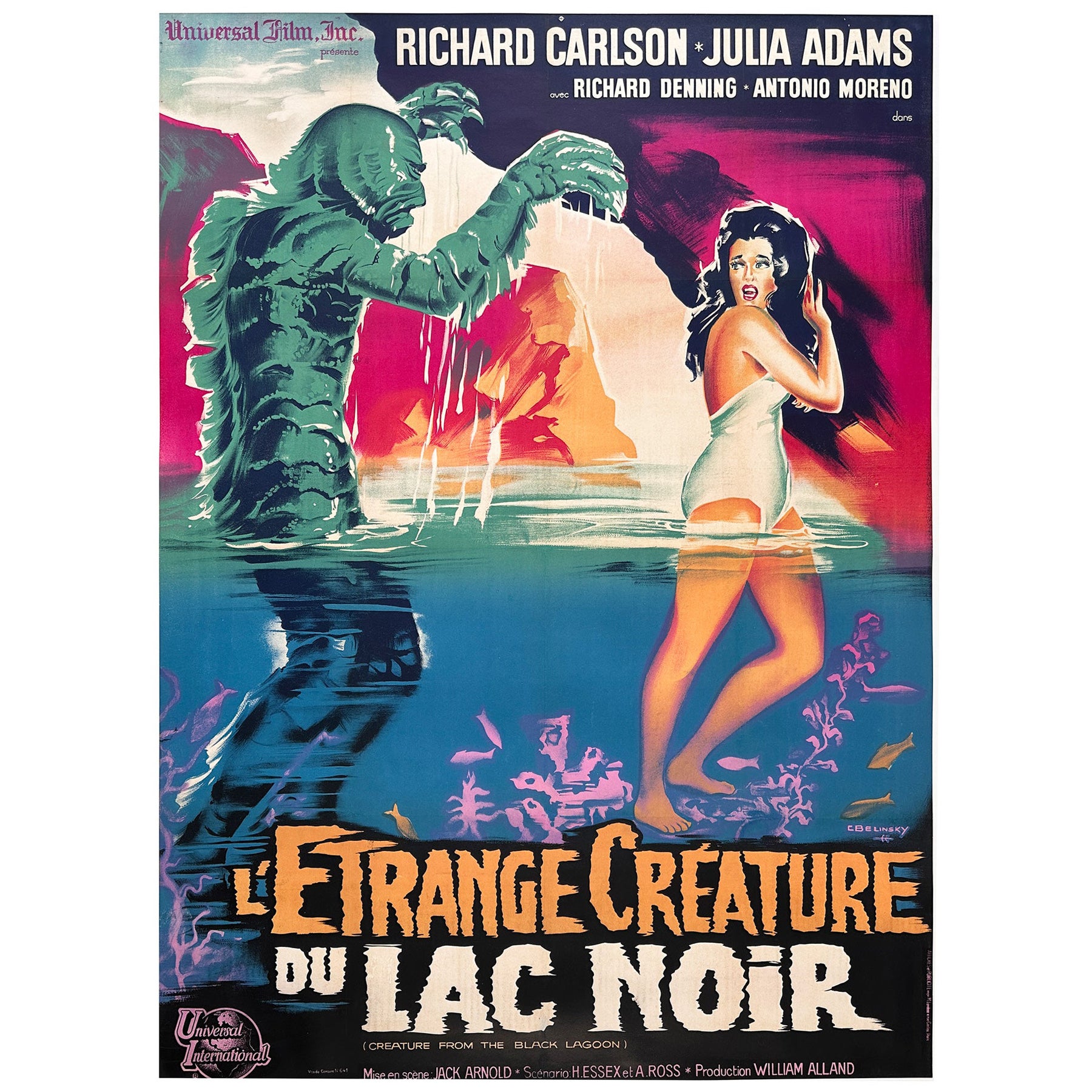 La créature du lagon noir R1962 Affiche du grand film français, CONSTANTIN BELIN