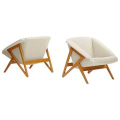 Tipvogn Lounge Chairs, Pair by H. Brockmann Petersen for Louis G. Thiersen & Søn
