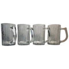 Ensemble de quatre chopes à bière "Ice", années 1970