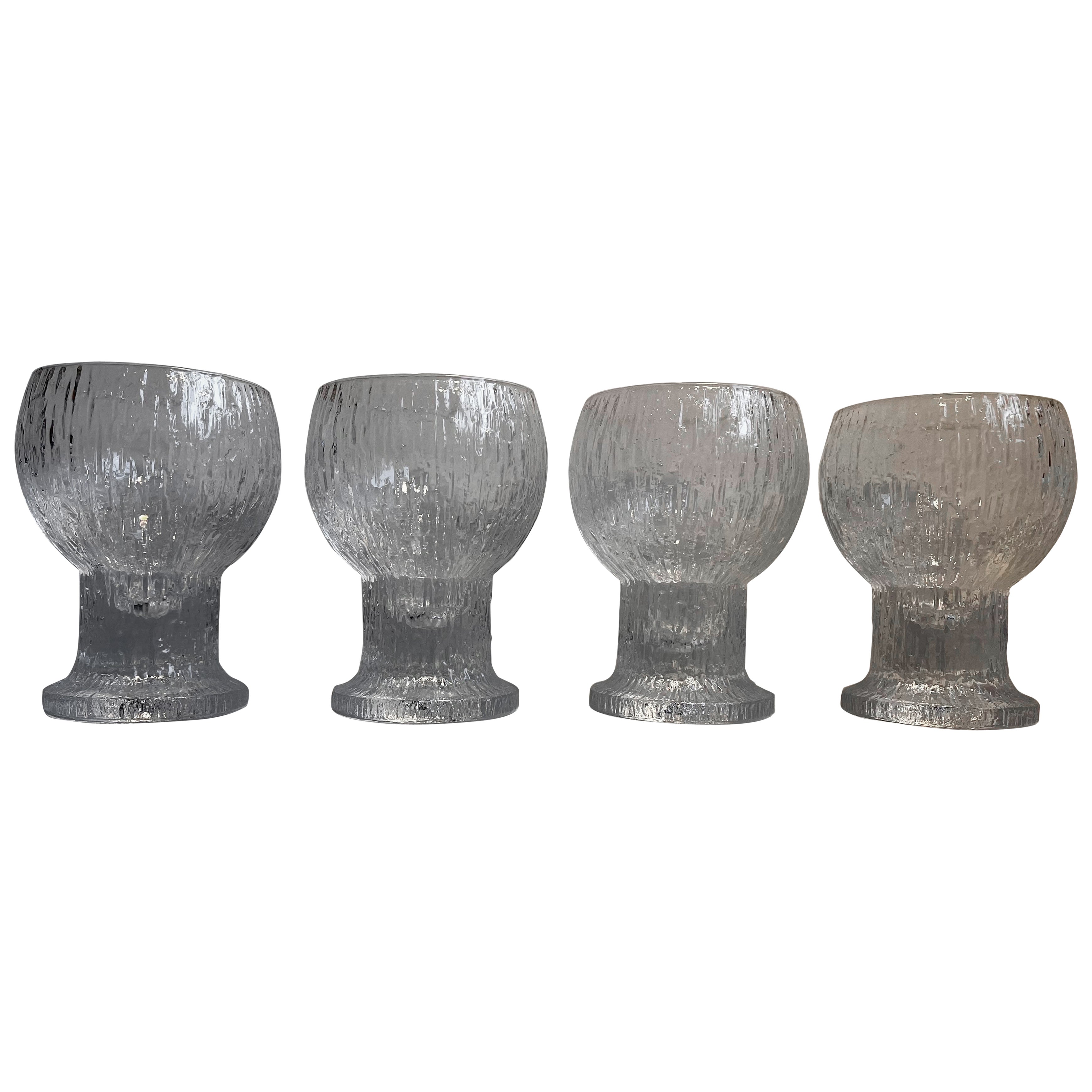 Set of Four "Kekkerit" Drinking Glasses by Timo Sarpaneva for Iittala