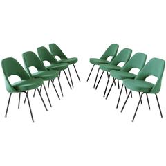 Eero Saarinen Set of Eight Reupholstered Chairs for Knoll International