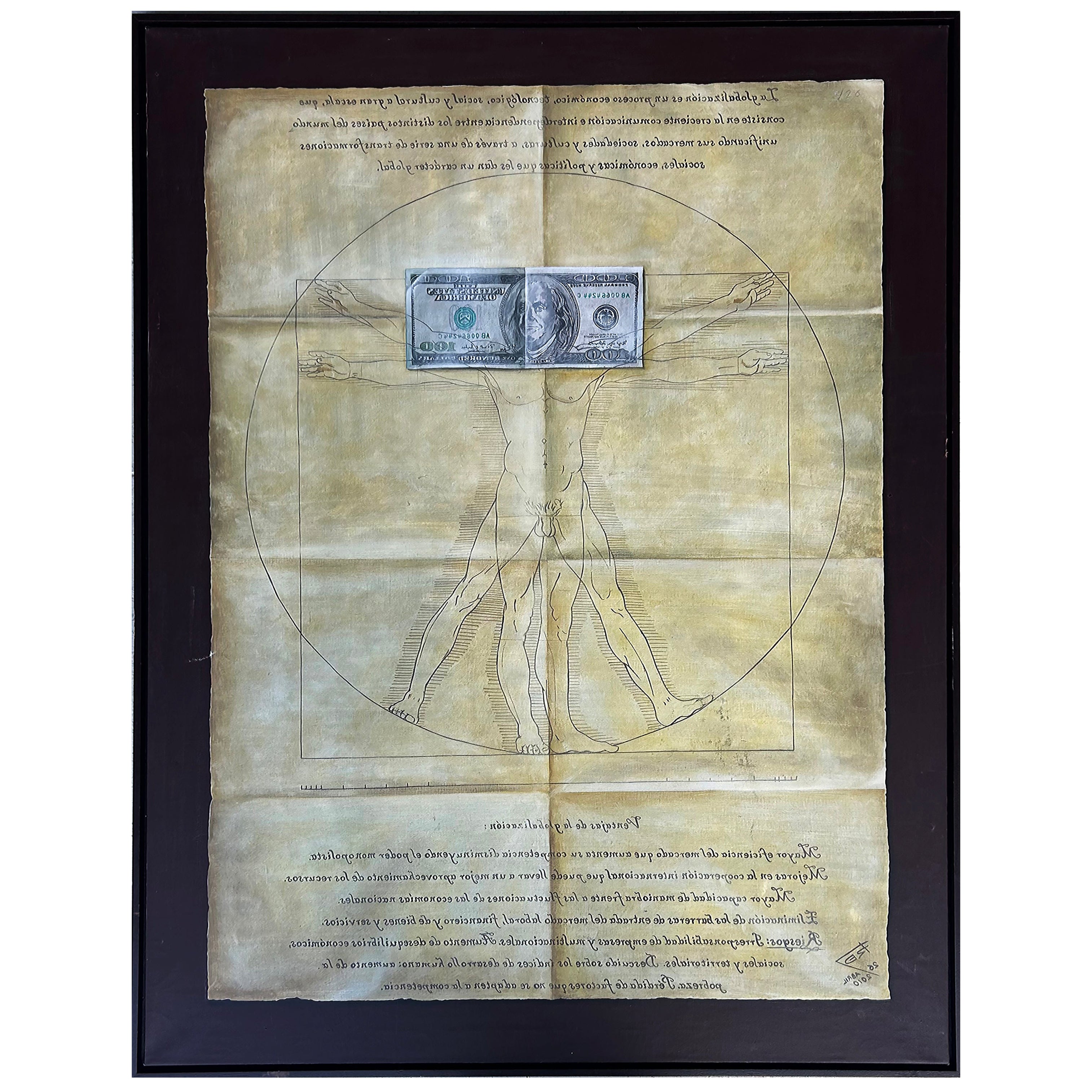 Pittura a tecnica mista basata sugli scritti del romano Vitruvio del I secolo a.C. in vendita