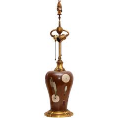 Chinese Porcelain Table Lamp with Gilt-Bronze by E.F. Caldwell