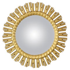 XL Gold-colored Sun Mirror Sunburst Witch's Eye Resin 60cm