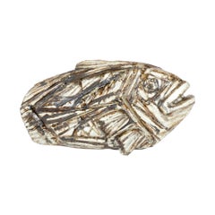 Fossilized Fish Sculpture by Taisto Kaasinen for Arabia