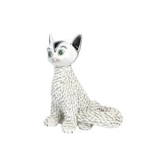 Vintage Italian Ceramic Kitten from Italy