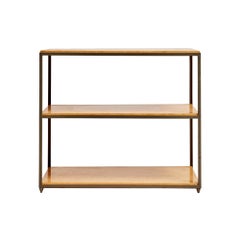 Rara mesa auxiliar Dunbar de madera de burl lacada de Edward Wormley para Dunbar, 1946