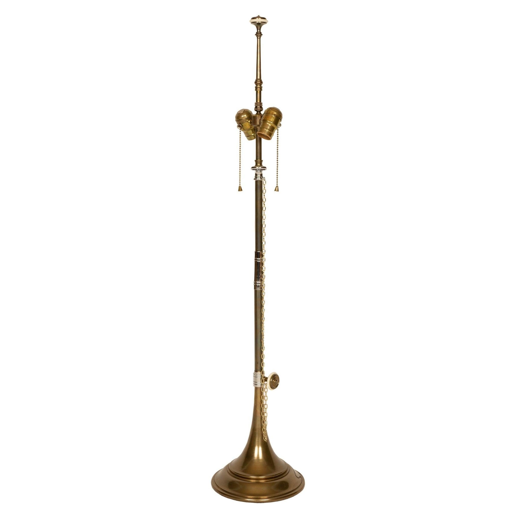 Paire de grandes lampes de finition Bank Bronze pour Chapman Mfg. Co. (Avon, MA)
