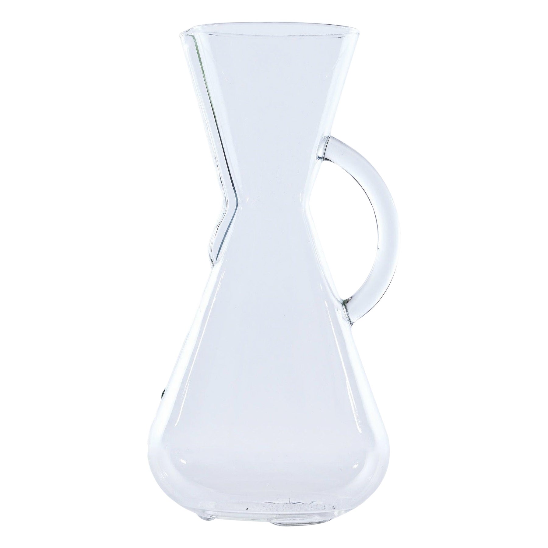 Brocca/vaso in vetro Chemex con manico di Peter Schlumbohm per Chemex PYREX, 1941 in vendita