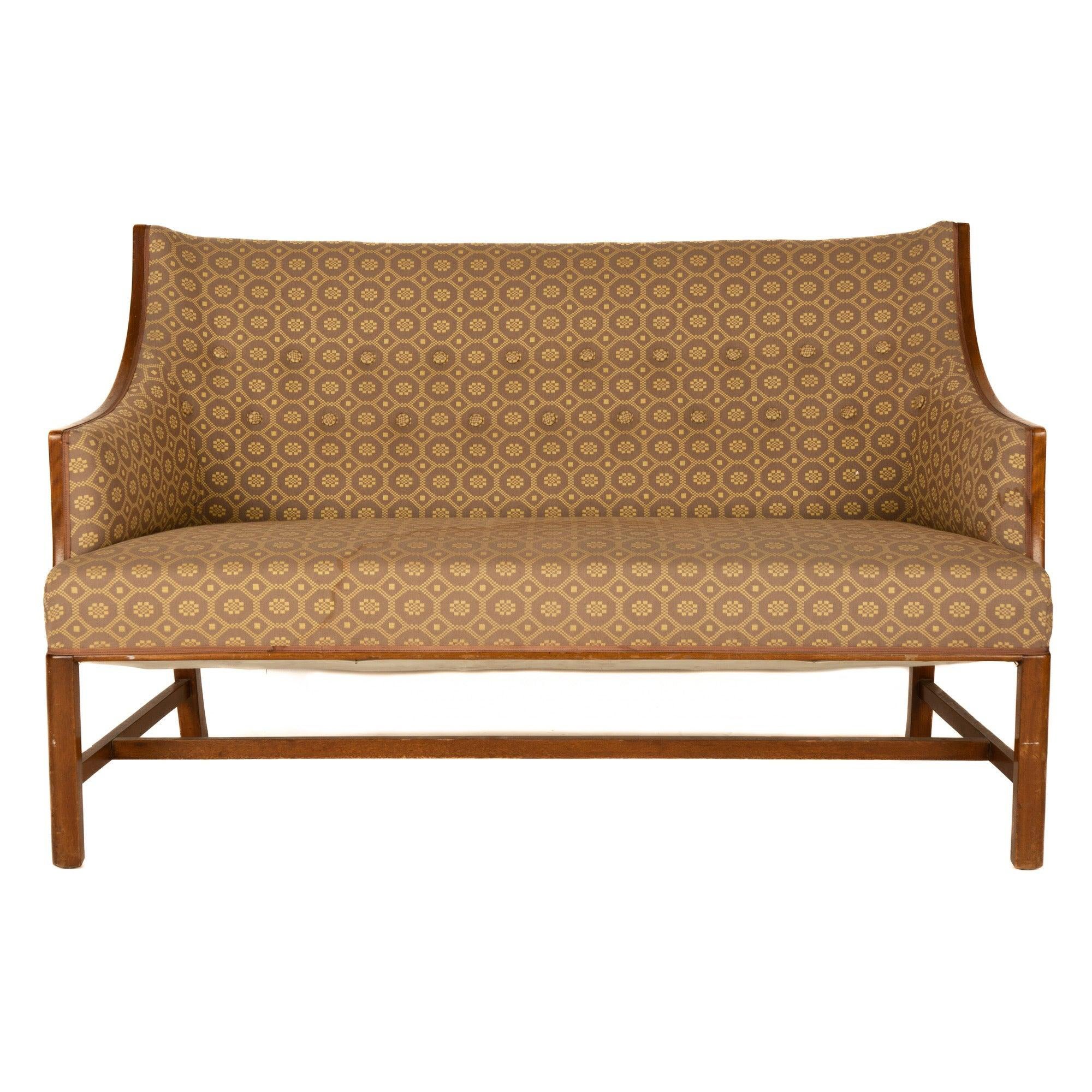 Divano con cornice in mogano di Frits Henningsen