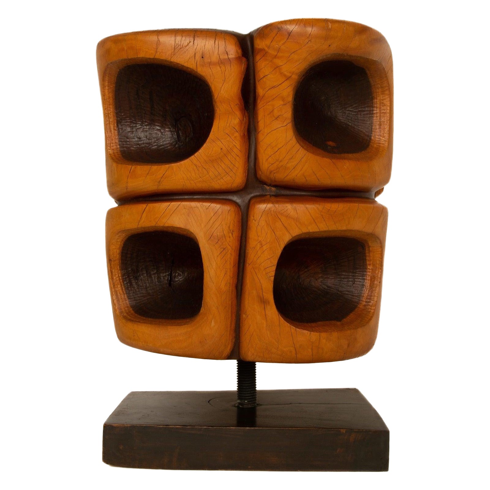 Lignum-Vitae Modernist Table Sculpture by Clark Fitz-Gerald