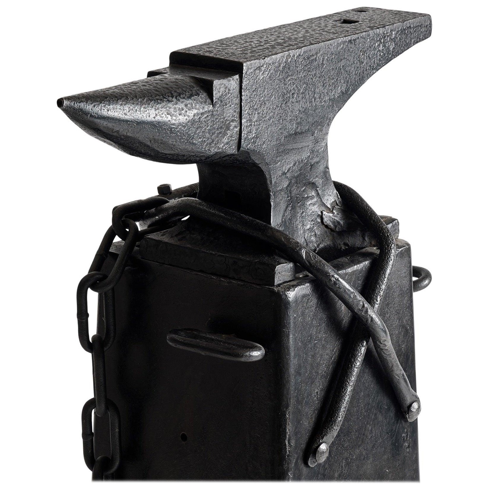 Blacksmithing Anvil and Tool Assemblage for Blacksmith, 1900's