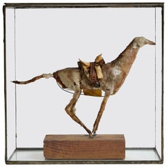 Wax and Wire Sculpture of Horse with saddle from USA