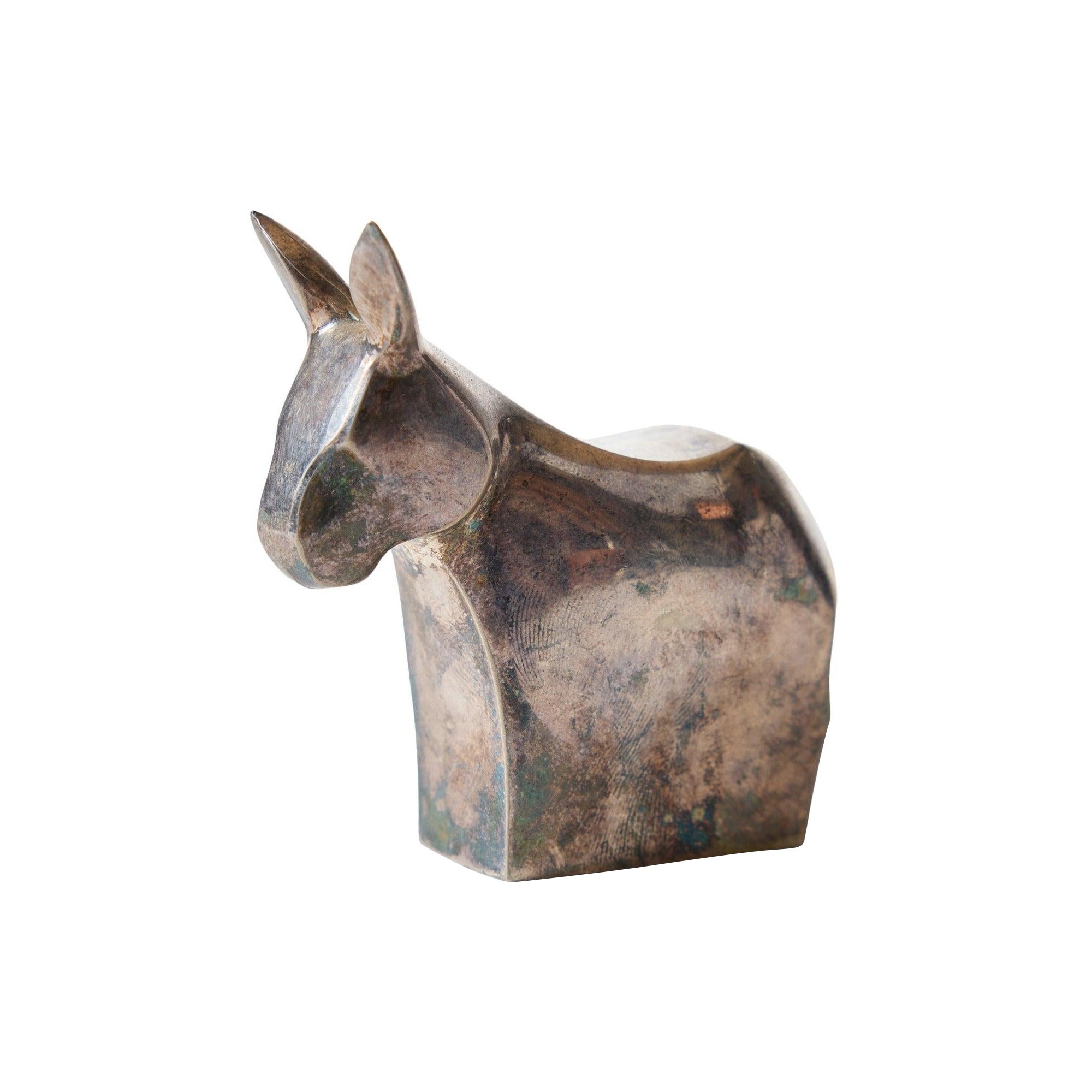 Silver Donkey Figurine by Gunnar Cyren for Dansk Designs, 1970's For Sale