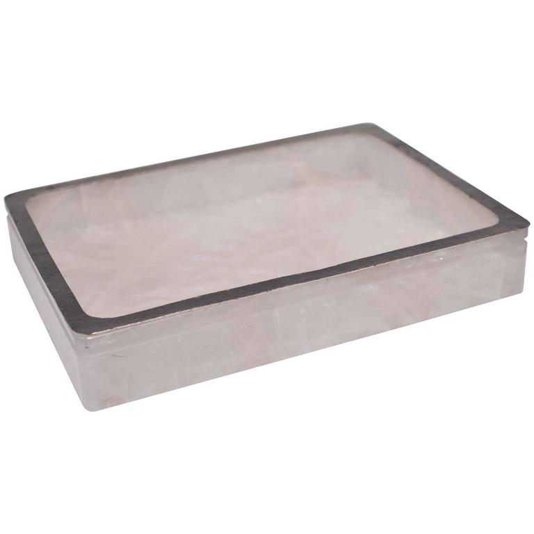 Fine Carved Large Rock Crystal Tray For Sale at 1stdibs