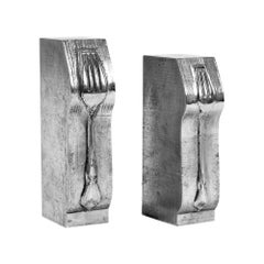 Patinated Steel Silverware Molds by Lunt Silversmiths