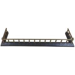 Victorian Arts and Crafts Brass and Iron Fire Fender