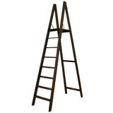 Sicilian Painted Pinewood Tall Ladder with Tray Shelf
