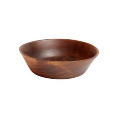 Turned Walnut Wood Bowl by William Frost, 1950s