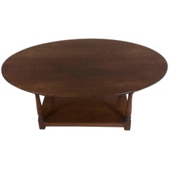 Edwardian Oak Oval Coffee Table