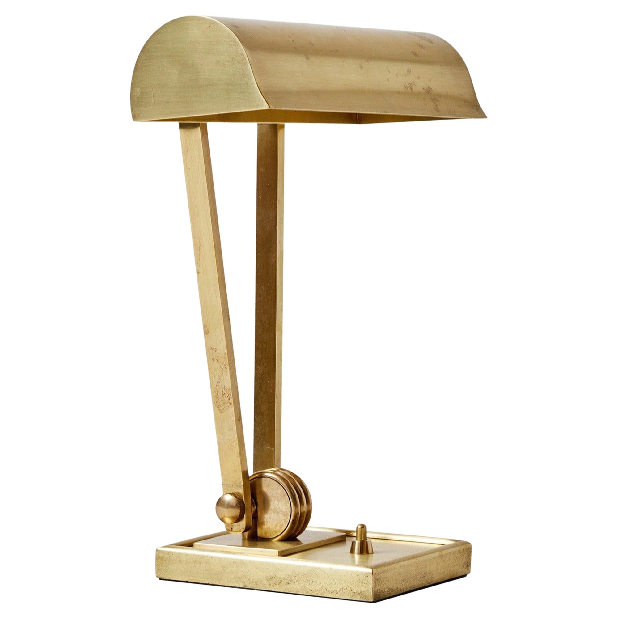 Vintage Messing Schreibtischlampe aus USA