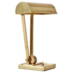Vintage Brass Desk Lamp from USA