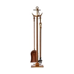 Outils de cheminée en laiton