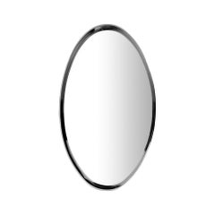 Original Polished Stainless Steel Oval Mirror