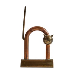 Türstopper mit Katzenmotiv von Walter Von Nessen für Chase Messing, 1930er Jahre