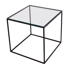 PK-71 Tavolo a cubo in vetro e acciaio di Poul Kjaerholm per E. Kold Christensen