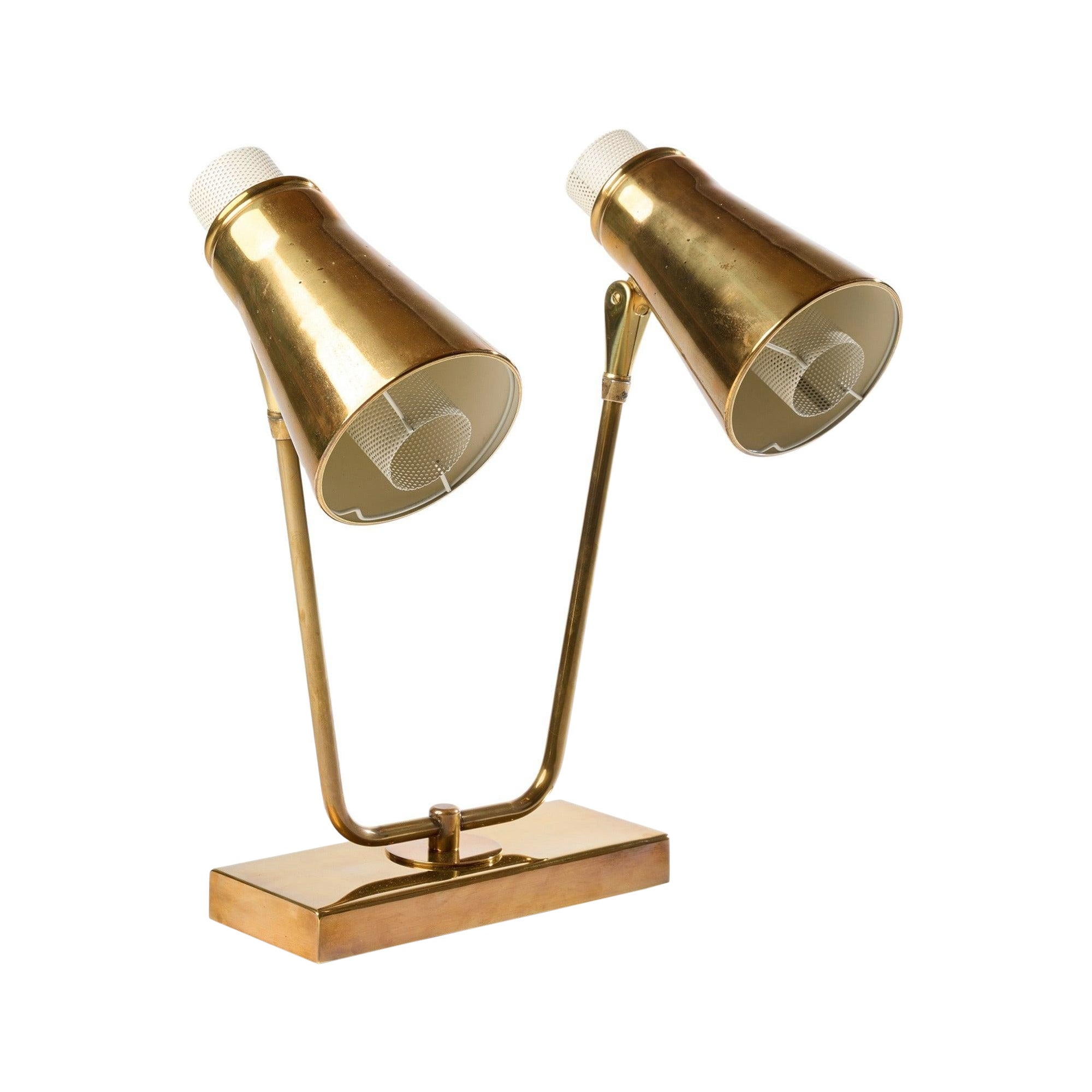 Polished Brass Wall Sconce from USA For Sale