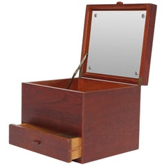 Vintage Teak Jewelry Box from Denmark, 1950s