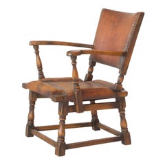 Leather and Oak Armchair by Theo Ruth for Artifort, 1940