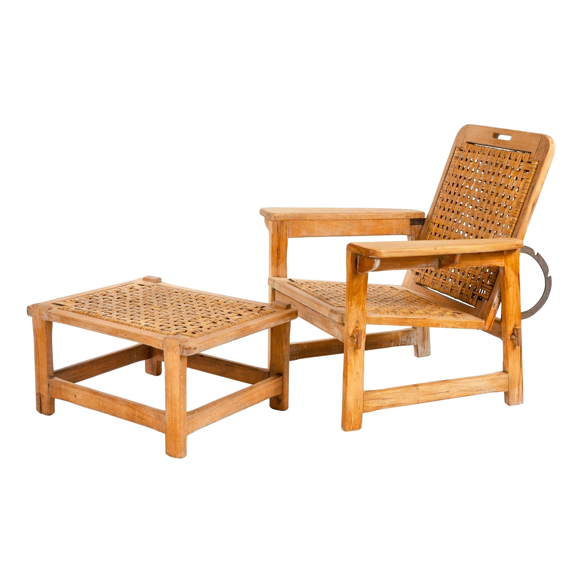 Lounge Chair & Ottoman by Russel Wright for Old Hickory, 1940