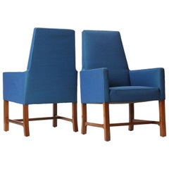 Pareja de sillas de respaldo alto Janus de Edward Wormley para Dunbar