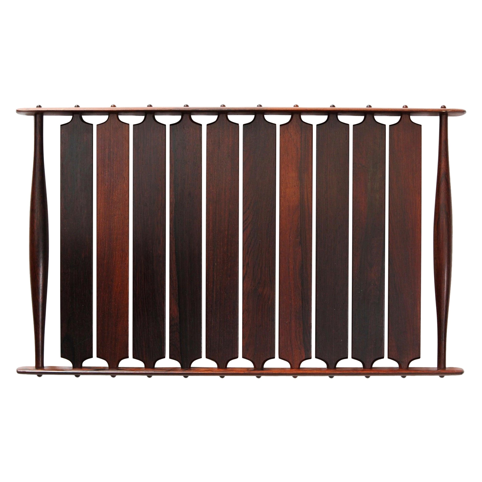 Bandeja de listones de palisandro de Jens H. Quistgaard para Dansk Designs