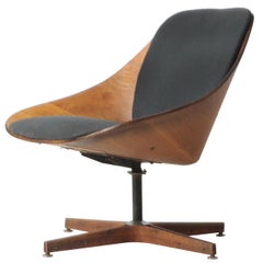 Chaise longue à piètement directionnel de George Mulhauser pour Plycraft, c.C. 1960