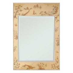 Espejo de pared Chinoiserie pintado a mano para LaBarge