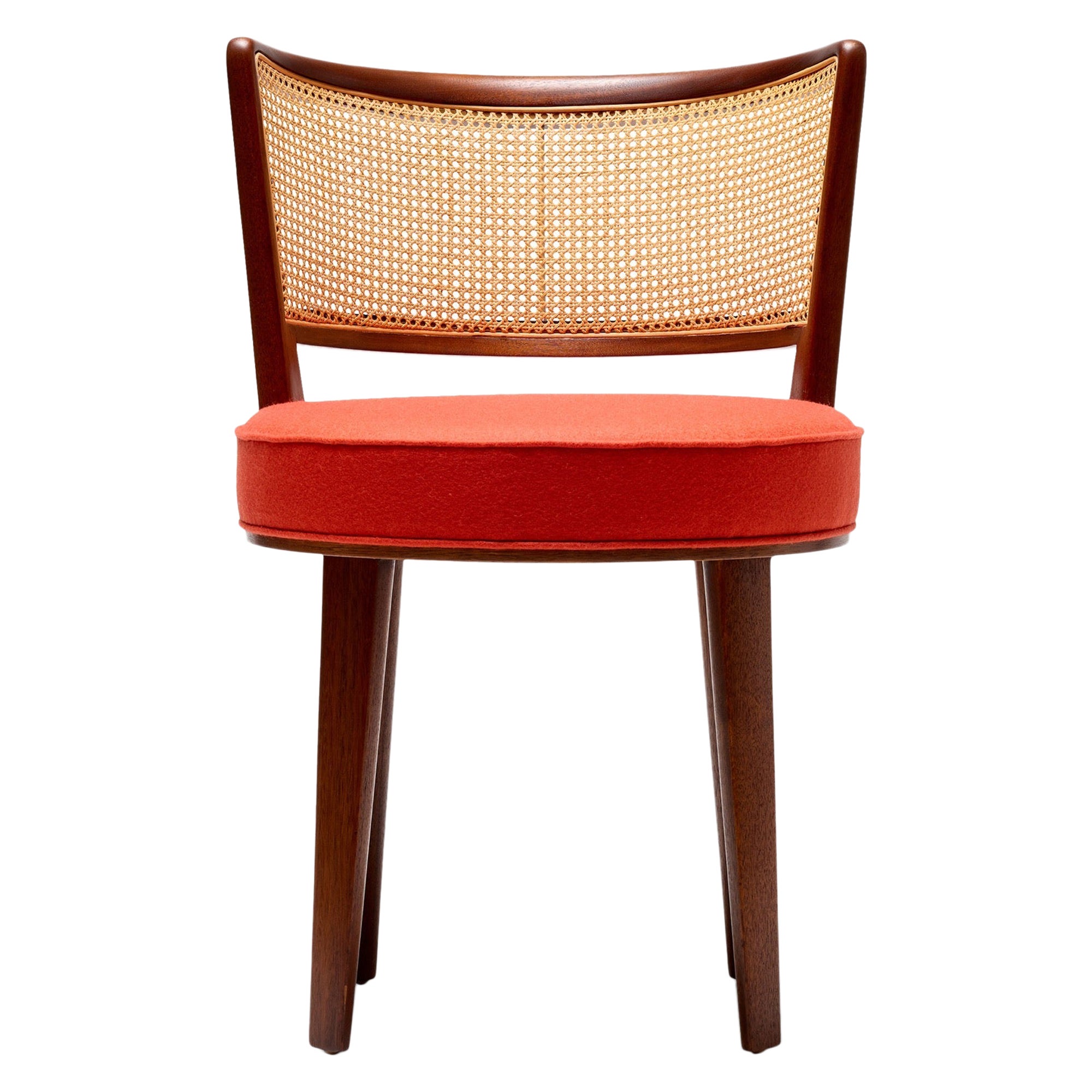 Swivel Chair with Cane Back by Edward Wormley for Dunbar For Sale
