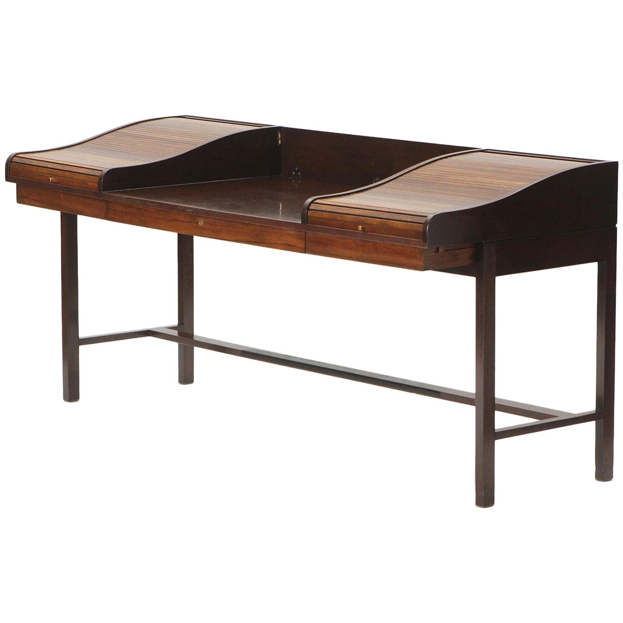 Roll Top Writing Desk by Edward Wormley for Dunbar, 1960s For Sale