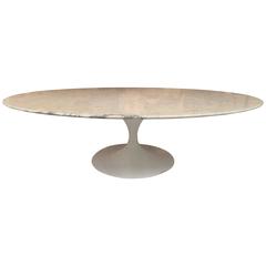 Retro Eero Saarinen Marble Oval Coffee Table