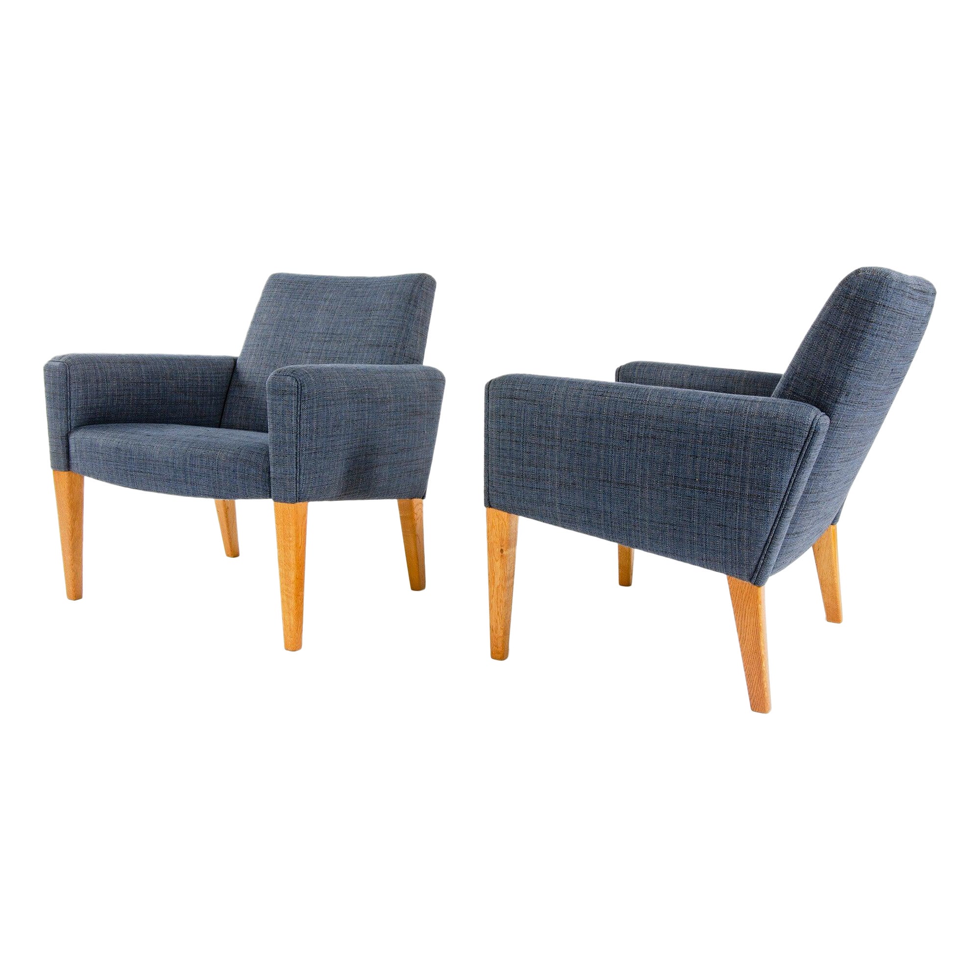 Paire de chaises longues de Hans J. Wegner pour AP Stolen