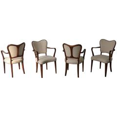 Gustav Axel Berg Set of Four Armchairs, Sweden