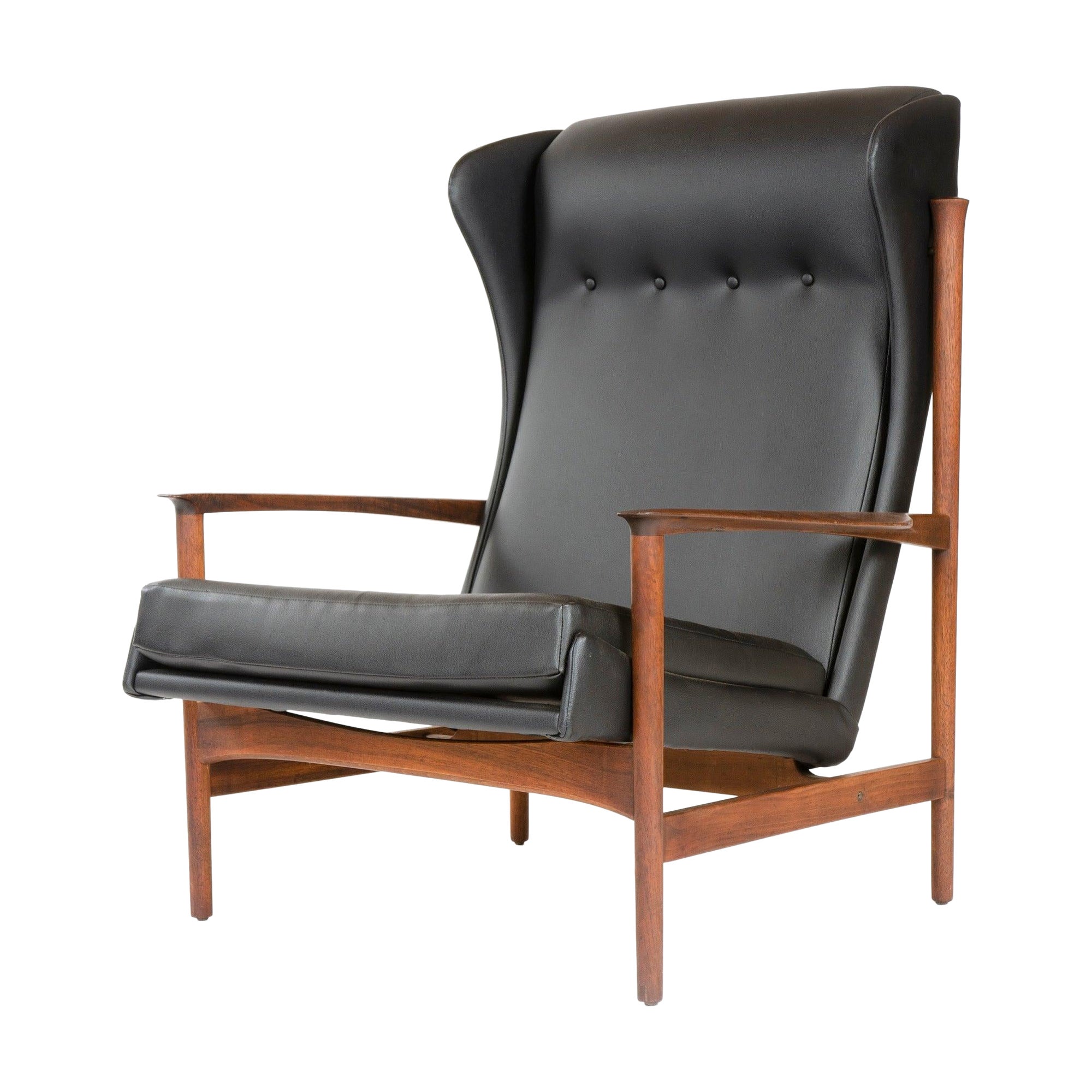 Loungesessel mit Ohrensessel von Ib Kofod Larsen, 1950er Jahre