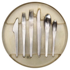 Cubiertos de acero inoxidable de Arne Jacobsen para Anton Michelsen, 1957