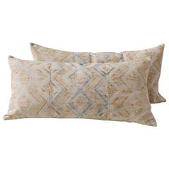 Vintage Dong Dowry Cushions in Ecru and Indigo