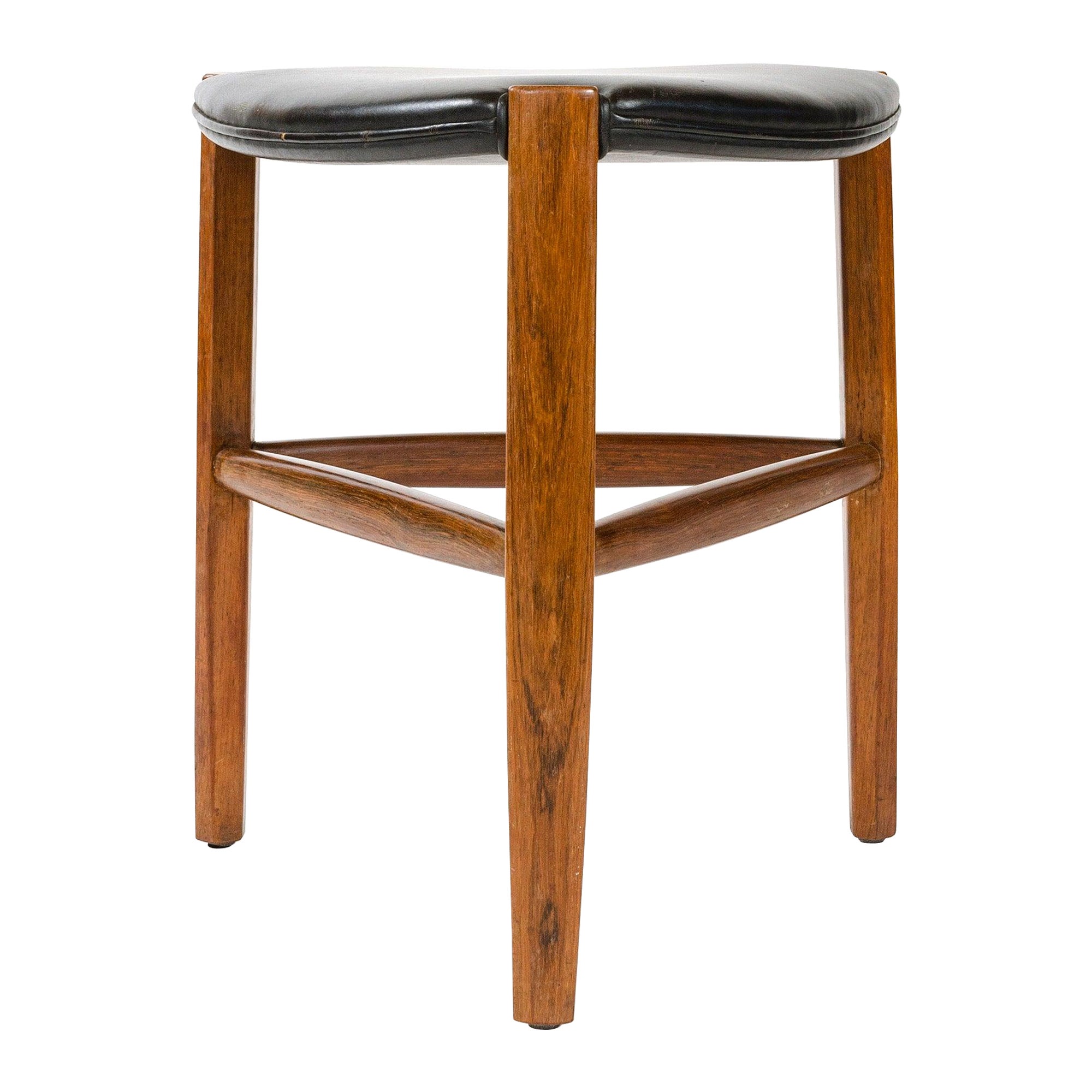 Tabouret danois en bois de rose d'Ole Wanscher/ Attribué à A.J. Iversen / Attrib.