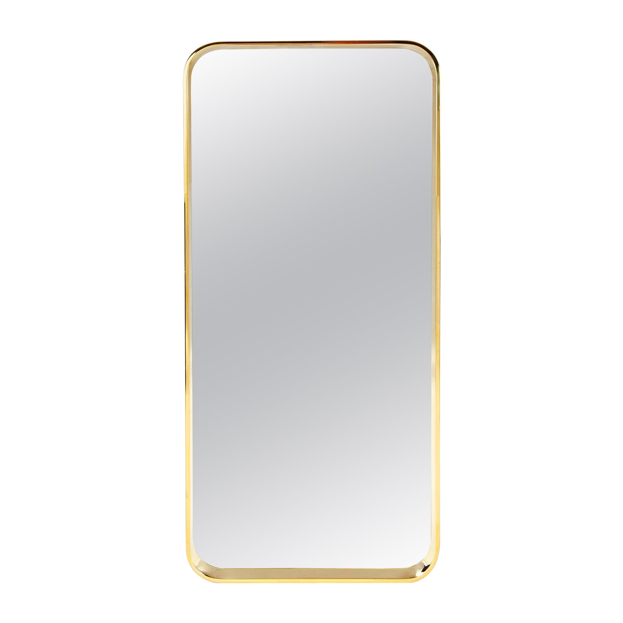 Soft Rectangle Wall Mirror in Bronze, Made to Order For Sale