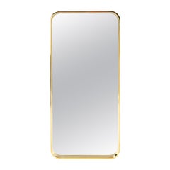 Specchio da parete rettangolare Soft in bronzo, realizzato su ordinazione
